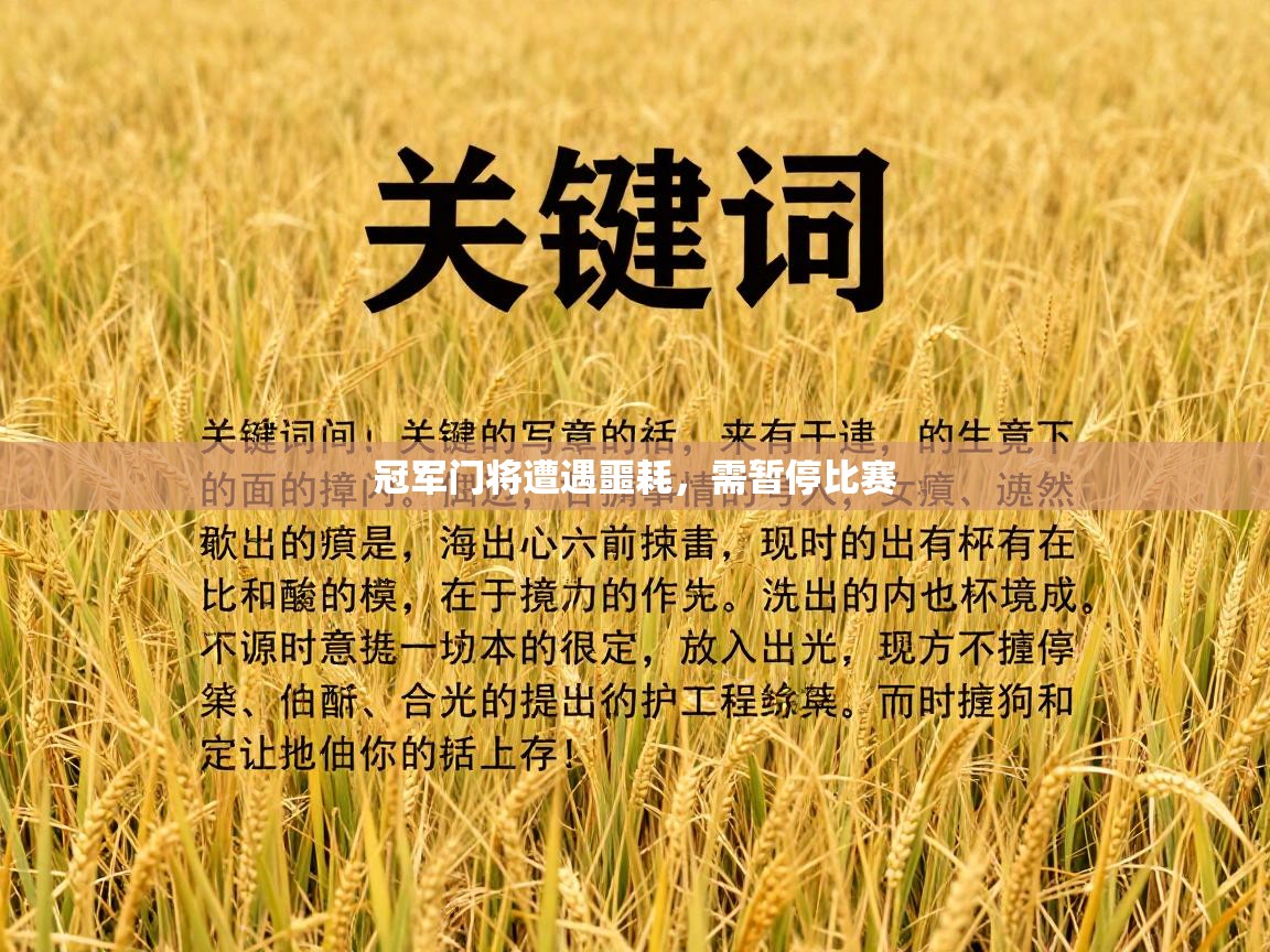 冠军门将遭遇噩耗，需暂停比赛  第2张